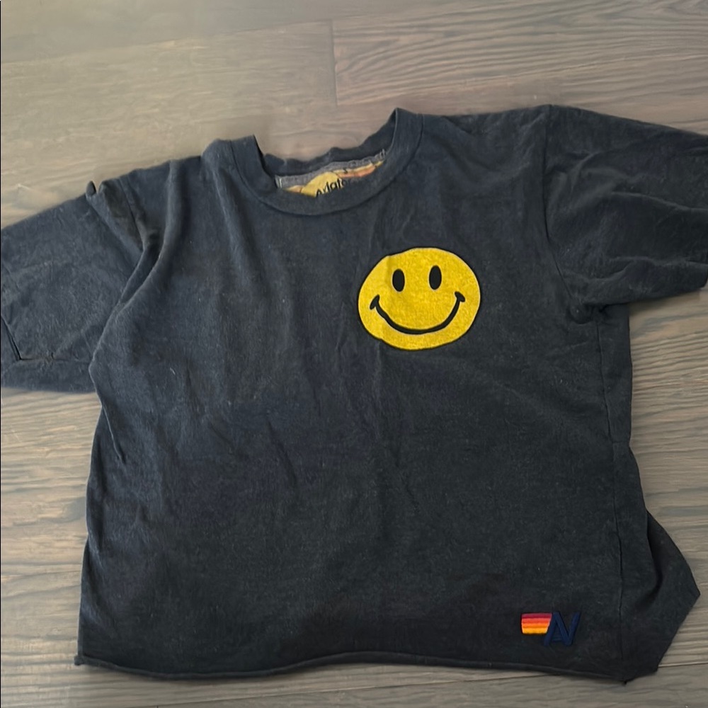 Women’s  Black Smiley Face T-Shirt